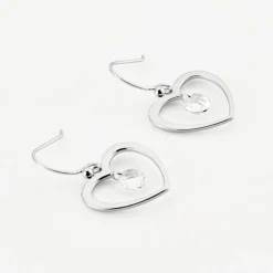 Boucles D'oreilles Pendantes Argent Blanc Armo Oxydes De Zirconium-Histoire d'Or