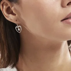 Boucles D'oreilles Pendantes Argent Blanc Armo Oxydes De Zirconium-Histoire d'Or