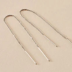 Histoire d'Or Boucles D'oreilles Pendantes Java Argent Blanc