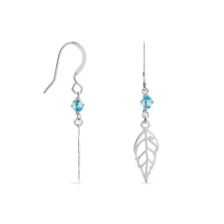 Histoire d'Or Boucles D'oreilles Pendantes Angelika Argent Blanc Pierre De Synthese