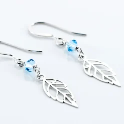 Histoire d'Or Boucles D'oreilles Pendantes Angelika Argent Blanc Pierre De Synthese