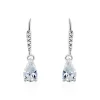 Histoire d'Or Boucles D'oreilles Pendantes Adib Or Blanc Oxyde De Zirconium