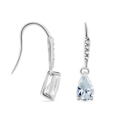 Histoire d'Or Boucles D'oreilles Pendantes Adib Or Blanc Oxyde De Zirconium