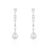 Histoire d'Or Boucles D'oreilles Pendantes Candia Or Blanc Oxyde De Zirconium