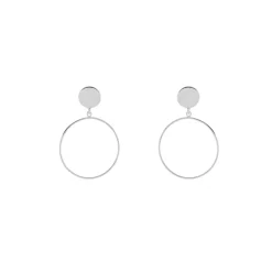 Histoire d'Or Boucles D'oreilles Pendantes Misao Argent Blanc