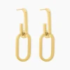 Histoire d'Or Boucles D'oreilles Pendantes Urban Line Acier Doré