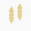 Boucles D'oreilles Pendantes Lady Code Acier Jaune-Histoire d'Or