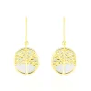 Histoire d'Or Boucles D'oreilles Pendantes Noamie Or Jaune Nacre
