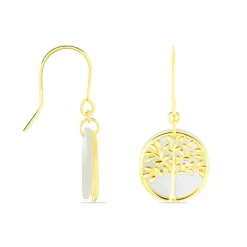 Histoire d'Or Boucles D'oreilles Pendantes Noamie Or Jaune Nacre