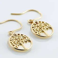 Histoire d'Or Boucles D'oreilles Pendantes Noamie Or Jaune Nacre