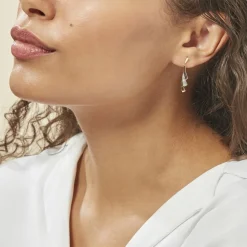 Histoire d'Or Boucles D'oreilles Pendantes Ainhoa Or Tricolore Diamant