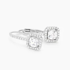 Histoire d'Or Boucles D'oreilles Pendantes Rio Argent Blanc Oxyde De Zirconium