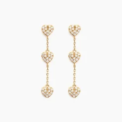Boucles D'oreilles Pendantes Bomb Lover Or Jaune Oxyde De Zirconium-Histoire d'Or Discount