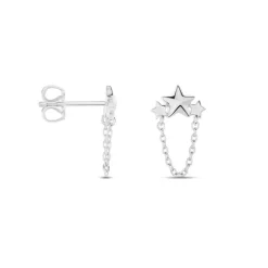Boucles D'oreilles Pendantes Stilla Argent Blanc-Histoire d'Or Online
