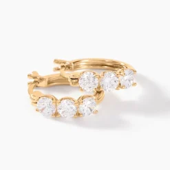 Histoire d'Or Boucles D'oreilles Pendantes Jacotte Plaqué Or Oxyde De Zirconium