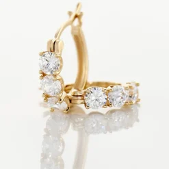 Histoire d'Or Boucles D'oreilles Pendantes Jacotte Plaqué Or Oxyde De Zirconium