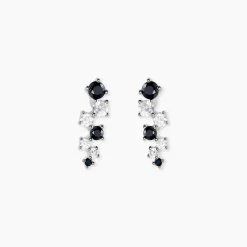 Histoire d'Or Boucles D'oreilles Pendantes Gaya Argent Blanc Oxyde De Zirconium