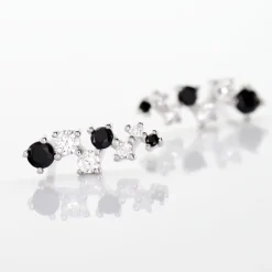 Histoire d'Or Boucles D'oreilles Pendantes Gaya Argent Blanc Oxyde De Zirconium