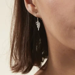 Histoire d'Or Boucles D'oreilles Pendantes Taiana Argent Blanc