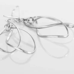 Boucles D'oreilles Pendantes Twisty Argent Blanc-Histoire d'Or Outlet