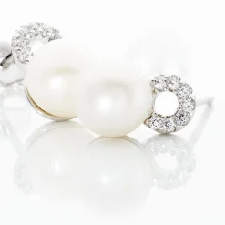 Boucles D'oreilles Pendantes Lilio Argent  Perle De Culture Et Oxyde-Histoire d'Or Discount