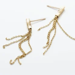 Boucles D'oreilles Pendantes Armoise Or Jaune-Histoire d'Or Clearance