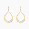 Histoire d'Or Boucles D'oreilles Pendantes Nuada Or Bicolore