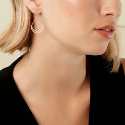 Histoire d'Or Boucles D'oreilles Pendantes Nuada Or Bicolore