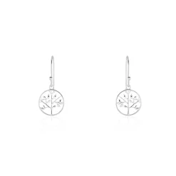 Histoire d'Or Boucles D'oreilles Pendantes Mely Argent Blanc