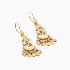 Histoire d'Or Boucles D'oreilles Pendantes Cherki Or Jaune