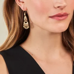 Histoire d'Or Boucles D'oreilles Pendantes Cherki Or Jaune