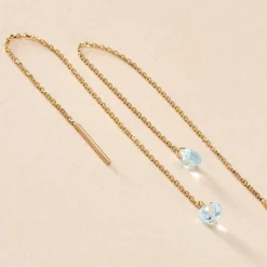 Boucles D'oreilles Pendantes Les Audacieuses Or Jaune Topaze-Histoire d'Or Best