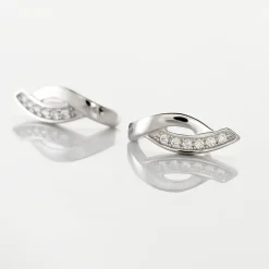 Boucles D'oreilles Pendantes Ange-line Argent Blanc Oxyde De Zirconium-Histoire d'Or New