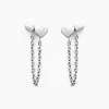 Histoire d'Or Boucles D'oreilles Pendantes Te Amo Argent Blanc