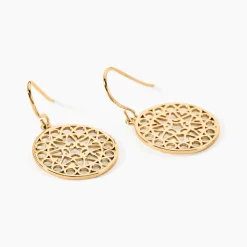 Boucles D'oreilles Pendantes Celso Plaqué Or Jaune-Histoire d'Or