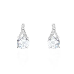Histoire d'Or Boucles D'oreilles Pendantes Idylla Argent Blanc Oxyde De Zirconium