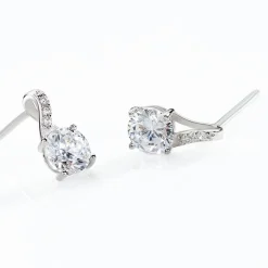 Histoire d'Or Boucles D'oreilles Pendantes Idylla Argent Blanc Oxyde De Zirconium