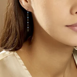 Histoire d'Or Boucles D'oreilles Pendantes Or Jaune Asteria