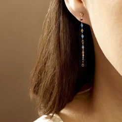 Histoire d'Or Boucles D'oreilles Pendantes Or Jaune Asteria