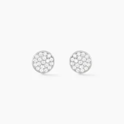 Histoire d'Or Boucles D'oreilles Puces Argent Blanc Victorin Oxydes De Zirconium
