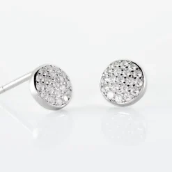 Histoire d'Or Boucles D'oreilles Puces Argent Blanc Victorin Oxydes De Zirconium
