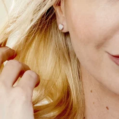 Histoire d'Or Boucles D'oreilles Puces Argent Blanc Victorin Oxydes De Zirconium