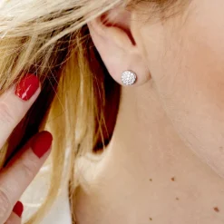 Histoire d'Or Boucles D'oreilles Puces Argent Blanc Victorin Oxydes De Zirconium