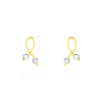 Histoire d'Or Boucles D'oreilles Puces Alvina Ruban Or Jaune Oxyde De Zirconium