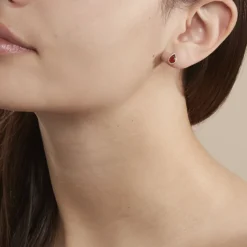 Histoire d'Or Boucles D'oreilles Puces Argent Blanc Junie Ambre