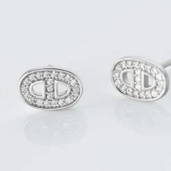 Histoire d'Or Boucles D'oreilles Puces Argent Blanc Caprina Oxydes De Zirconium