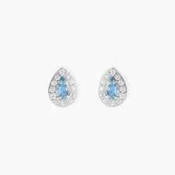 Histoire d'Or Boucles D'oreilles Puces Argent Blanc Tania Oxydes De Zirconium