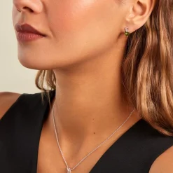 Histoire d'Or Boucles D'oreilles Puces Atieno Argent Blanc Oxyde De Zirconium