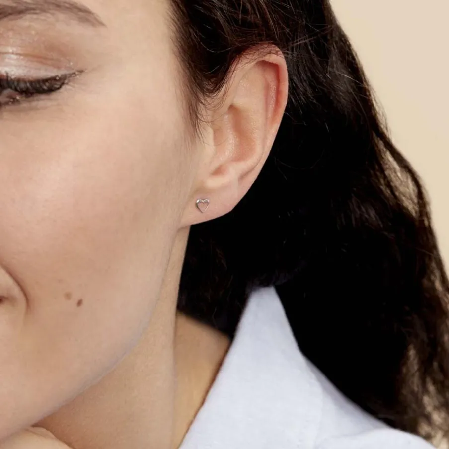 Histoire d'Or Boucles D'oreilles Puces Anne-maudae Coeurs