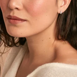 Boucles D'oreilles Puces Argent Blanc Delya Oxyde De Zirconium-Histoire d'Or Online